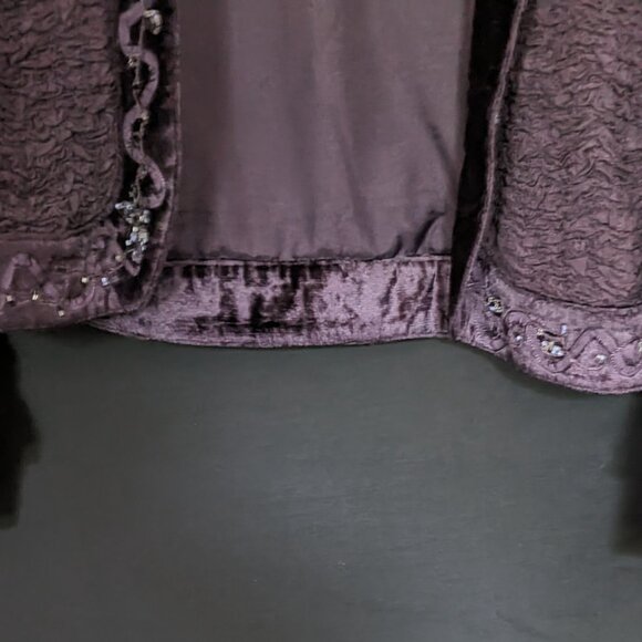 Chico's Purple Crinkle Jacket Size 1 - Picture 2 of 6